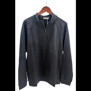 Barefoot Dreams Men's Malibu Collection Cotton Fleece Pullover Black - Regular